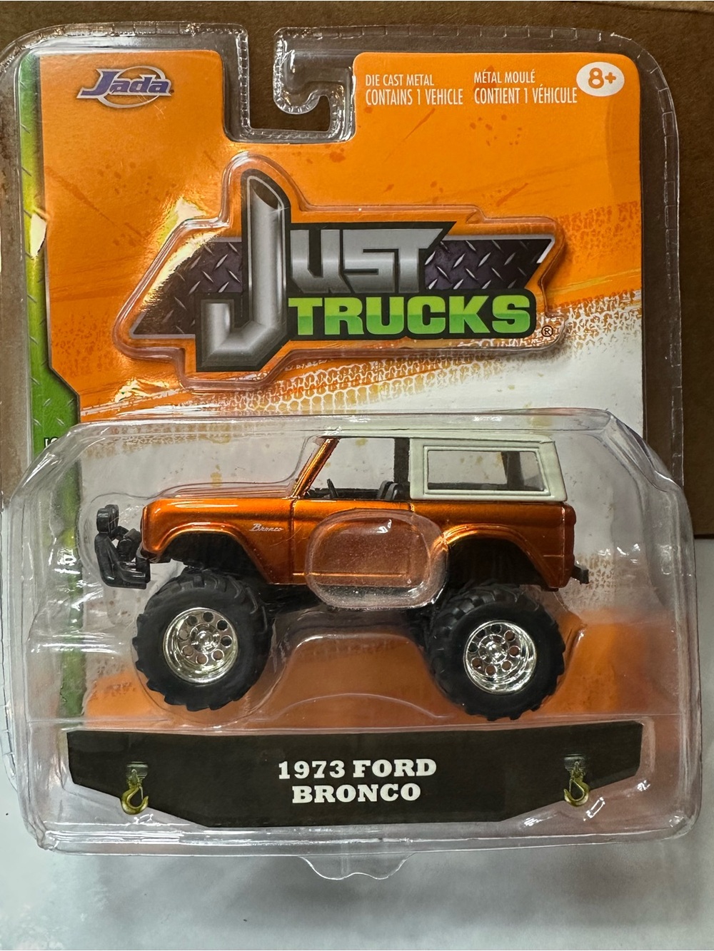 Ada Orange & White 1973 Ford Bronco Just Trucks Die-Cast